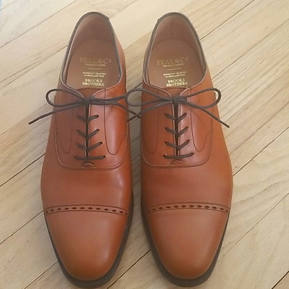 Brooks Brothers peal & co oxfords size 10.5 cognac